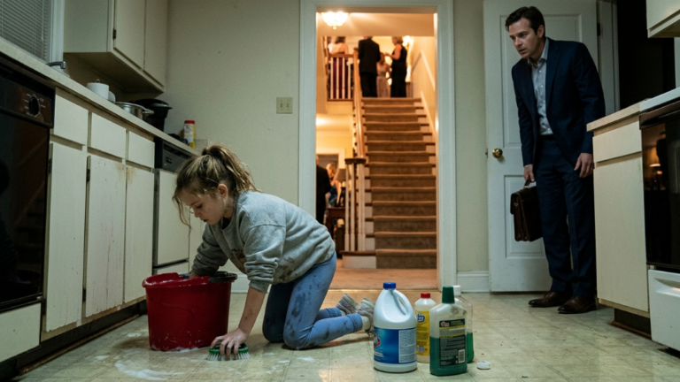 The Millionaire Father Returned Home Unannounced And Found His Daughter In The Kitchen… What He Saw Shattered His World.