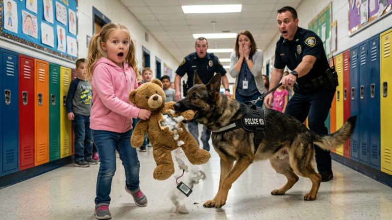 The K9 Unit Lunged at a 6-Year-Old’s Teddy Bear. When the Teacher Saw What Fell Out, She Screamed.