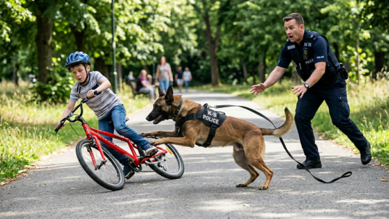 “A Police K9 Violently Attacked A 9-Year-Old’s Bicycle. Seconds Later, The Horrifying Truth Backed Out Of The Shadows.”