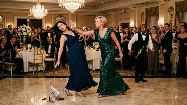 PART 2: The sound of the slap cracked through the crystal ballroom like a breaking glass.