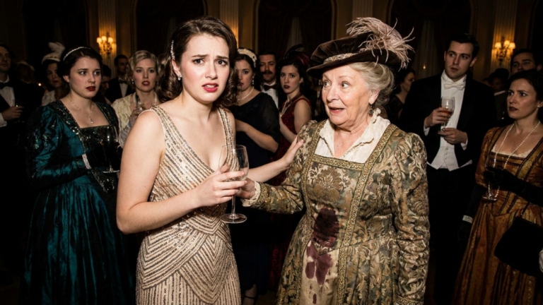 The Starlet Spilled Wine On The Elderly Costume Lady And Called Her Trash. The Old Woman Didn’t Cry—She Just Opened A Black Folder. By Midnight, Hollywood Knew Who The Real Fraud Was…