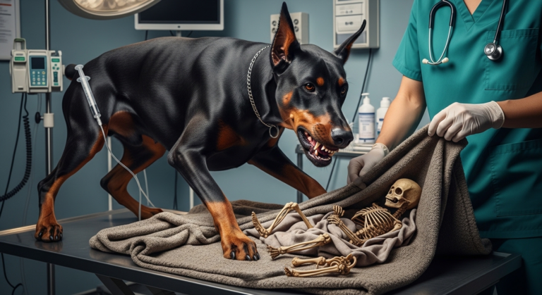 “Don’t touch his blanket!” The 100-lb Doberman guarded it for 2,000 days. Sedating him to check inside exposed a chilling, fatal twist…