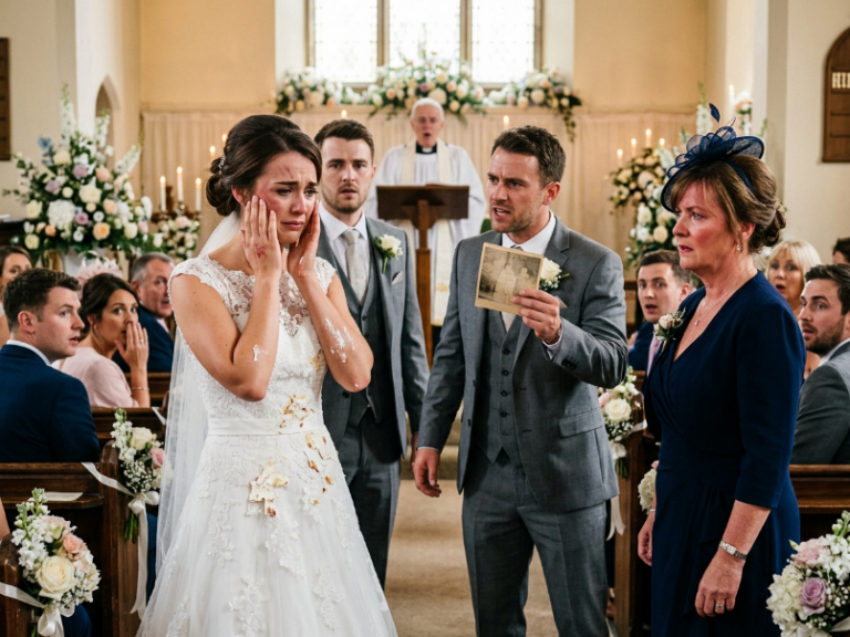 My Mother-in-Law Slapped Me at the Altar and Covered My White Dress in Cake. She Called Me a Thief, Until My Brother Revealed the Secret She’s Hidden for 20 Years.