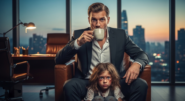 Hide me…” The bruised 7-year-old begged at my table. Her abuser thought I was just some guy in a cafe—he picked the wrong Tech Billionaire.